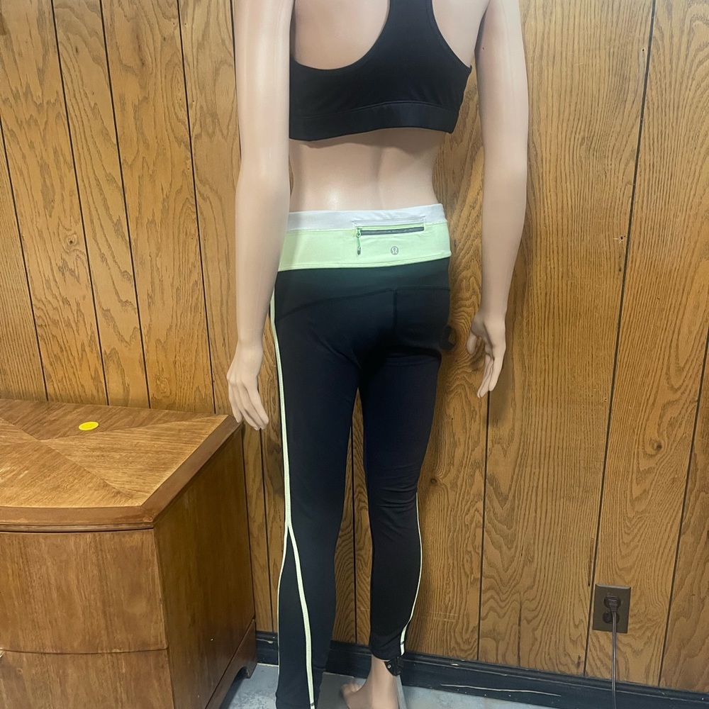 Lululemon" Pant leggings black & Green - Picture 7 of 13
